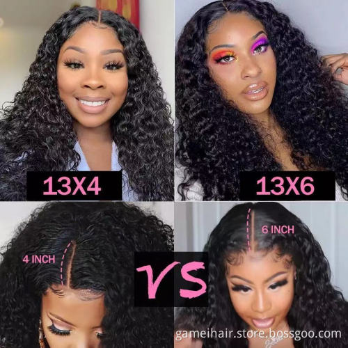 Cheap Hd Full Lace Frontal Wig Pre Plucked Wet And Wavy Brazilian Virgin Human Hair Water Wave Transparent Lace Front Wig Vendor